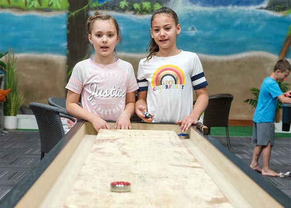 Shuffleboard at Adeventure Park in Salem, Oregon